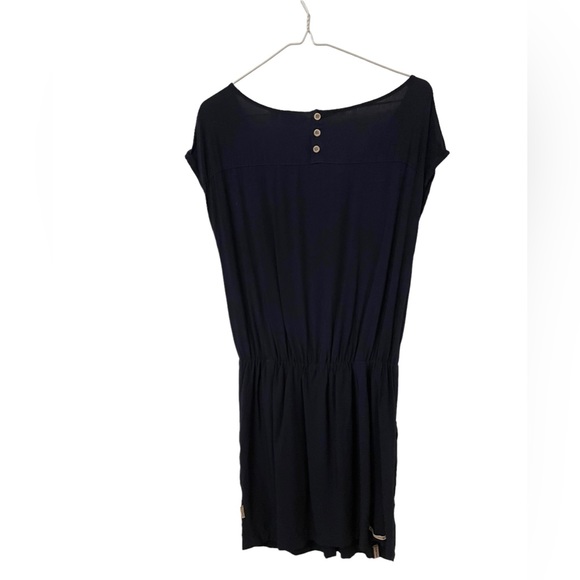 NAKETANO Lollipopoholic lightweight navy mini T-Shirt dress flowy material - Picture 3 of 5